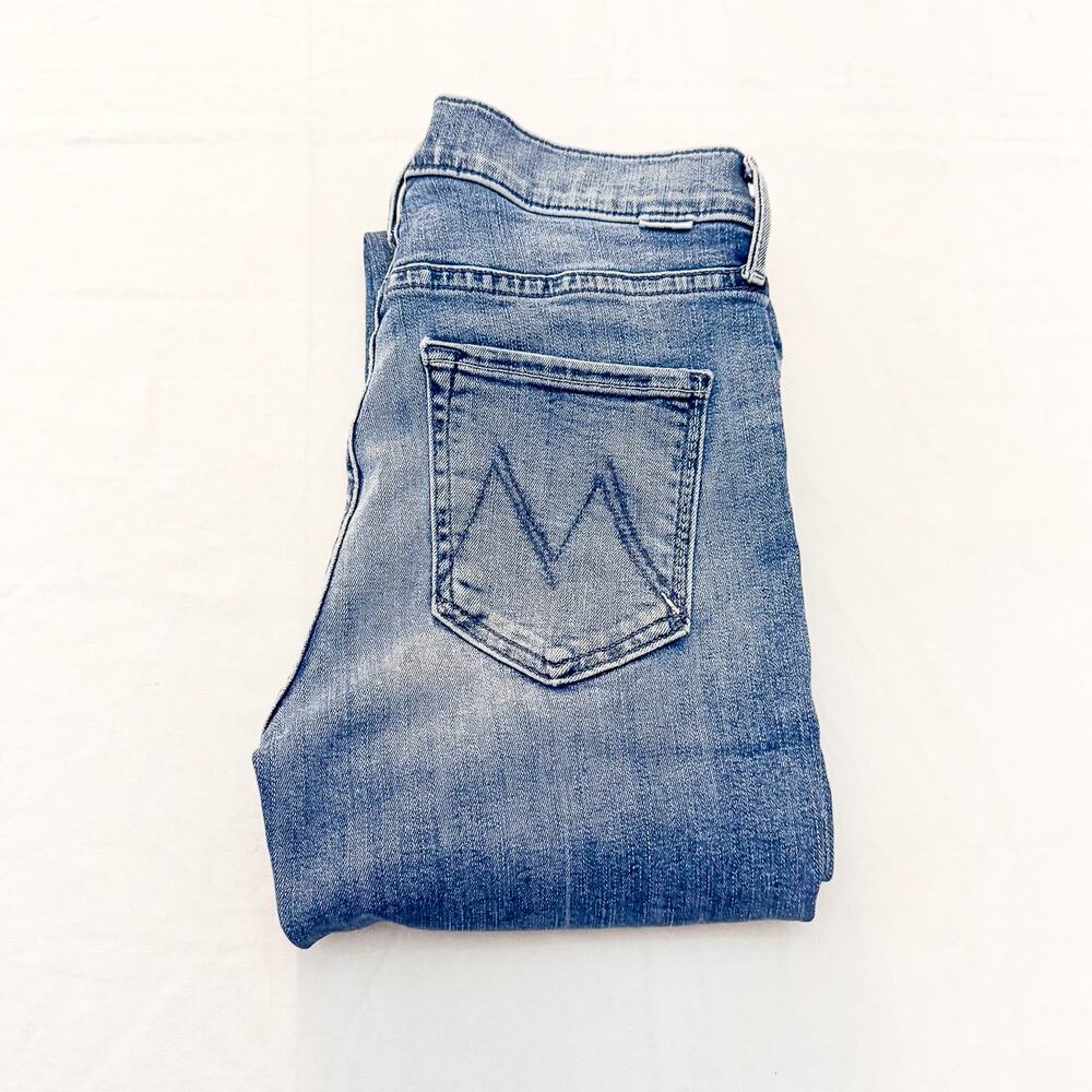 Mother The Mid Rise Dazzler We The Animals Distressed Denim Jeans Size 26